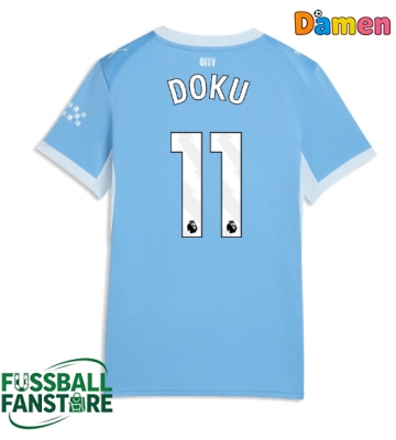 Manchester City Jeremy Doku #11 Replik Heimtrikot Damen 2026-27 Kurzarm